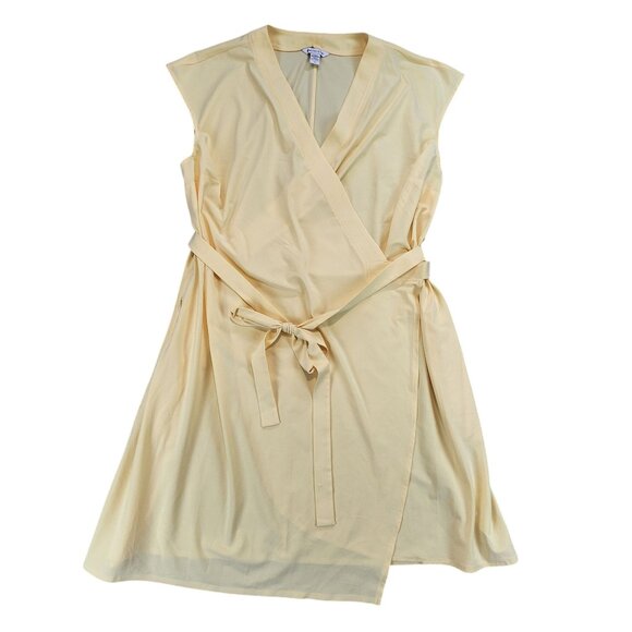 Athleta Newport Wrap Dress Women's Plus Size 3X Featherweight Stretch Striped - Picture 2 of 12